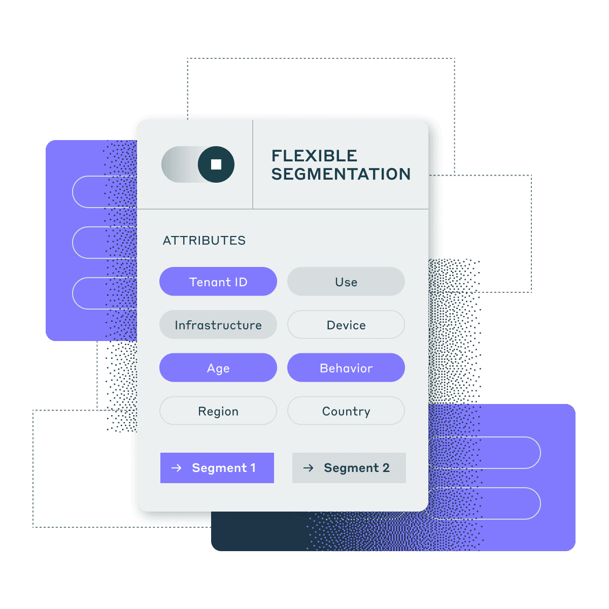 Unleash user interface showing a flexible segmentation option to release new featurs